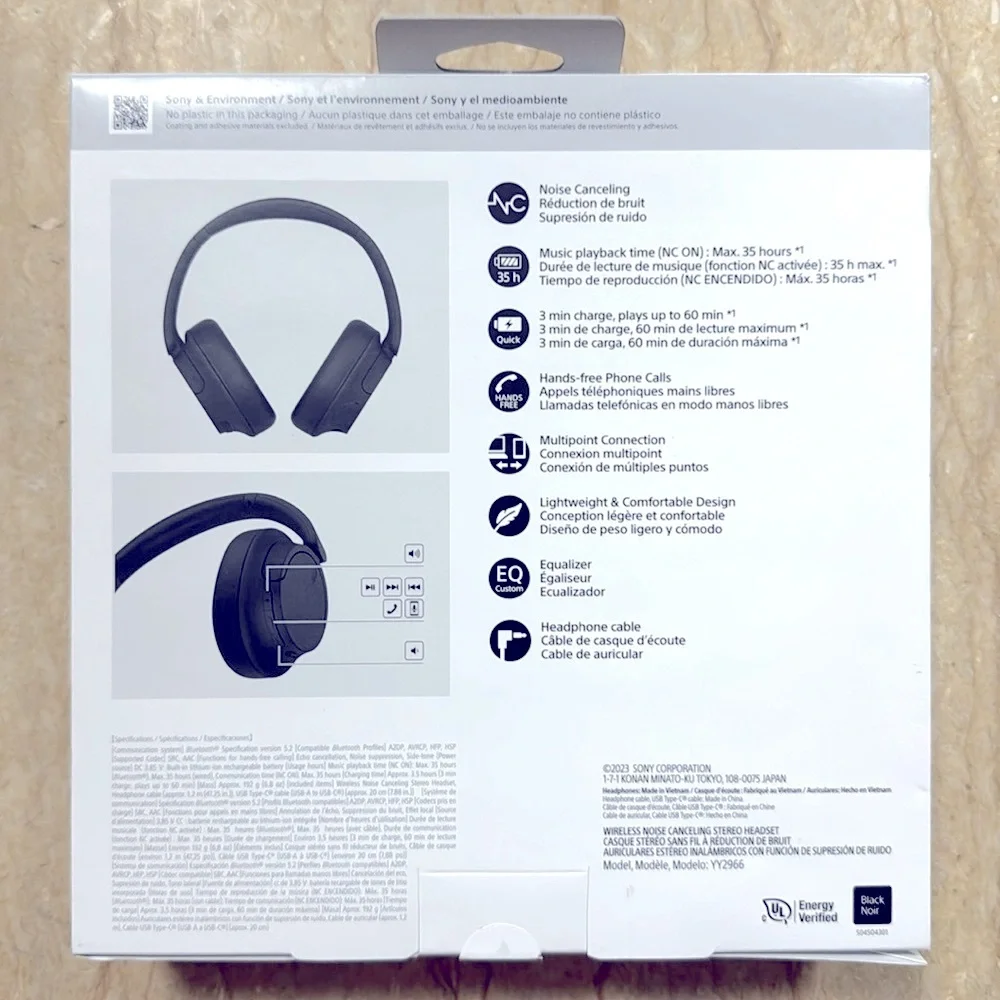 NWT Sony - WHCH720N Wireless Noise Canceling Headphones - Black